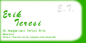 erik tercsi business card